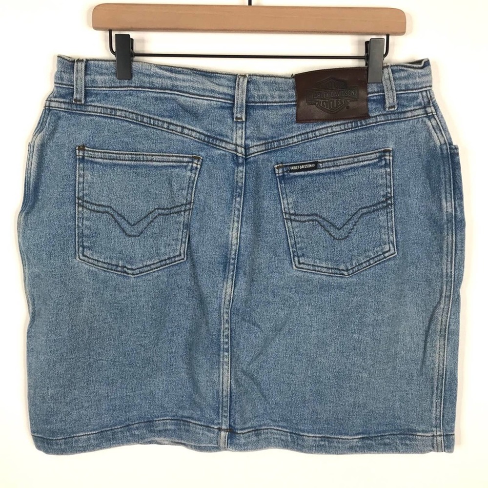 Harley-Davidson Jean Pencil Short Skirt Sz 12
